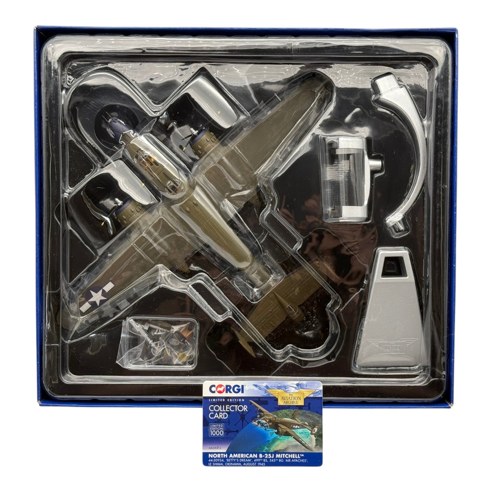 Corgi AA35314 1:72 North American B-25J Mitchell 44-30934 Betty's Dream 499th BS 345th BG Ie Shima Okinawa 1945