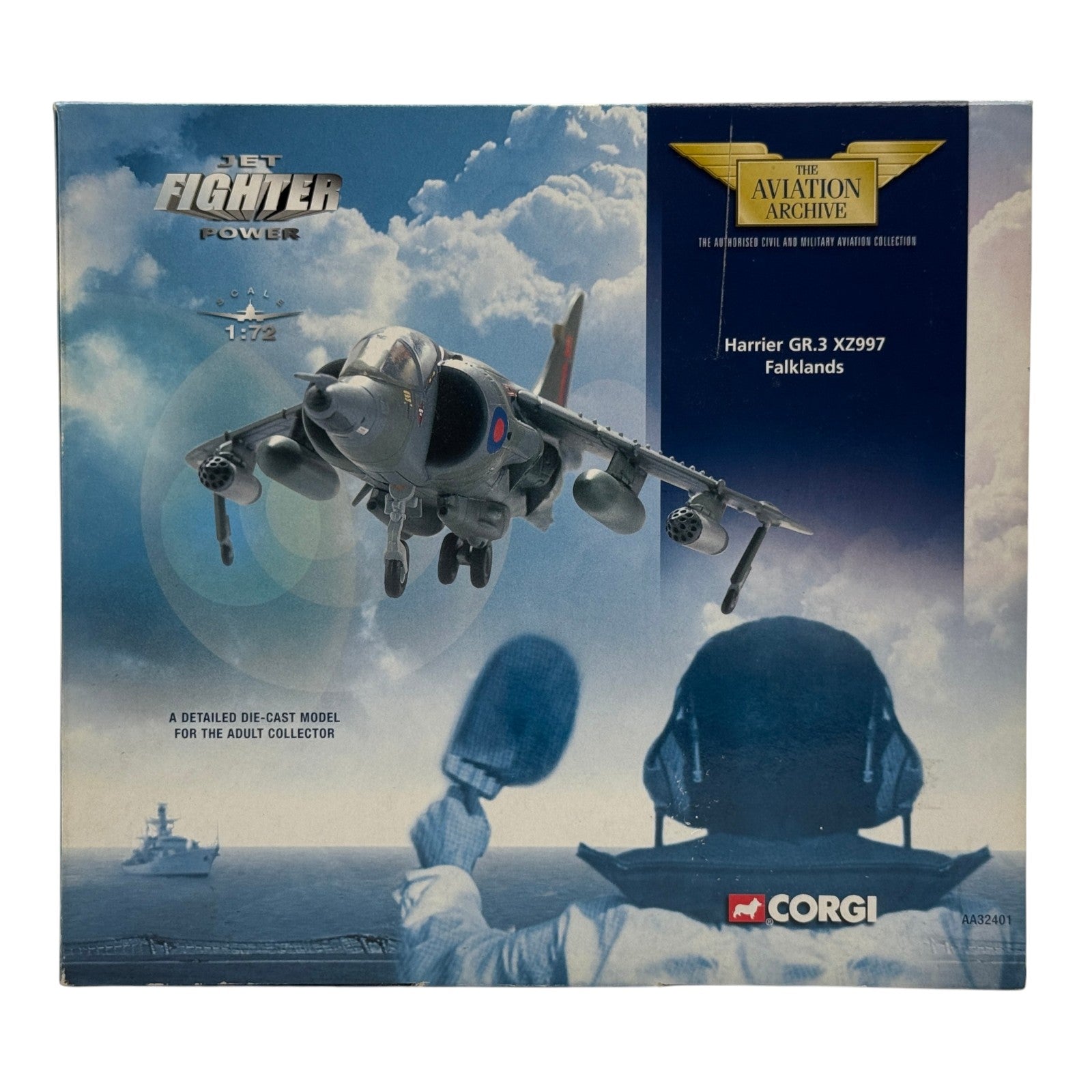 Corgi AA32401 1:72 BAe Harrier GR.3 XZ997 32 RAF No.1(F) Squadron Falklands 1982
