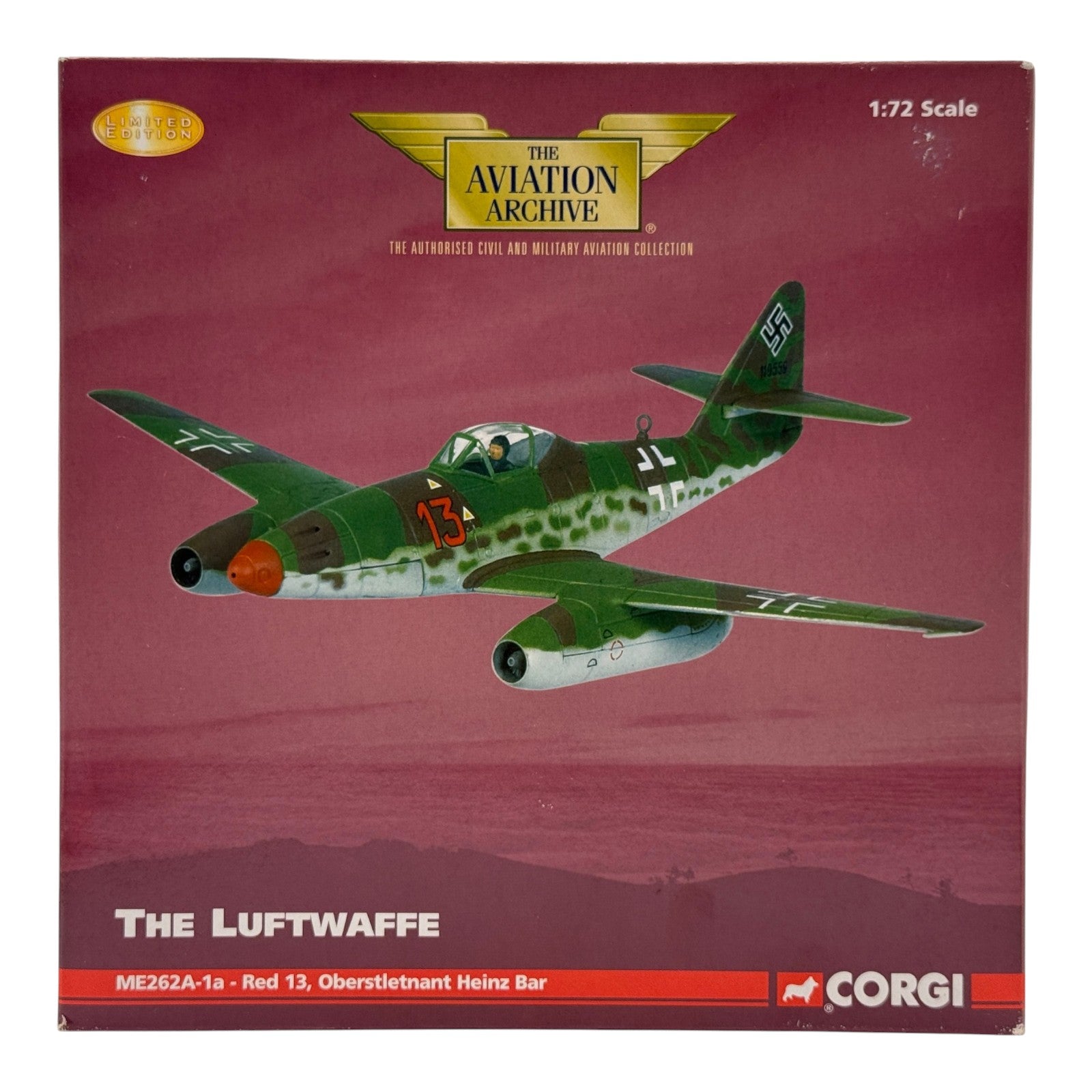 Corgi AA35703 1:72 Messerschmitt Me 262A-1a Red 13 Heinz Bär III./EJG 2 Lechfeld Germany 1945