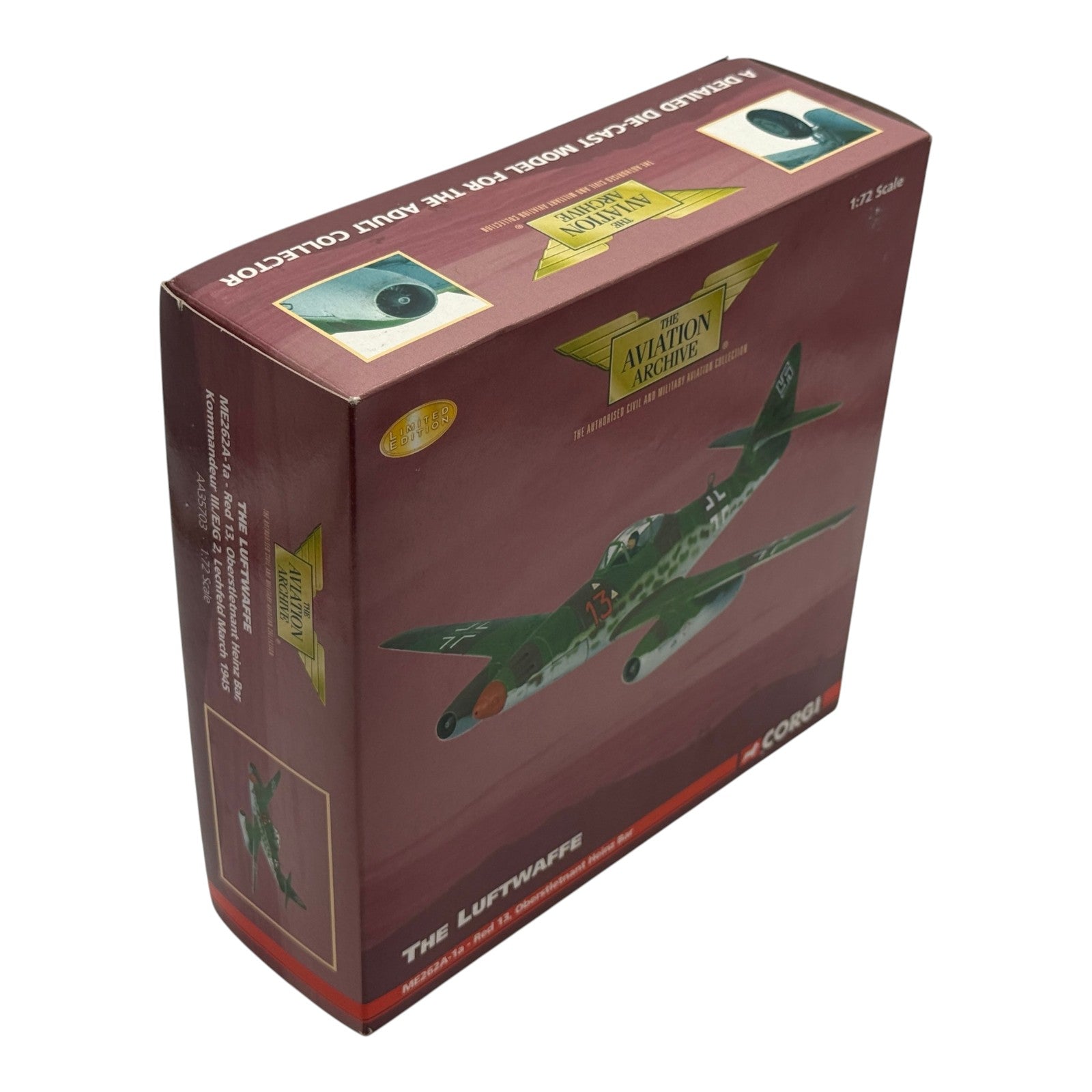 Corgi AA35703 1:72 Messerschmitt Me 262A-1a Red 13 Heinz Bär III./EJG 2 Lechfeld Germany 1945