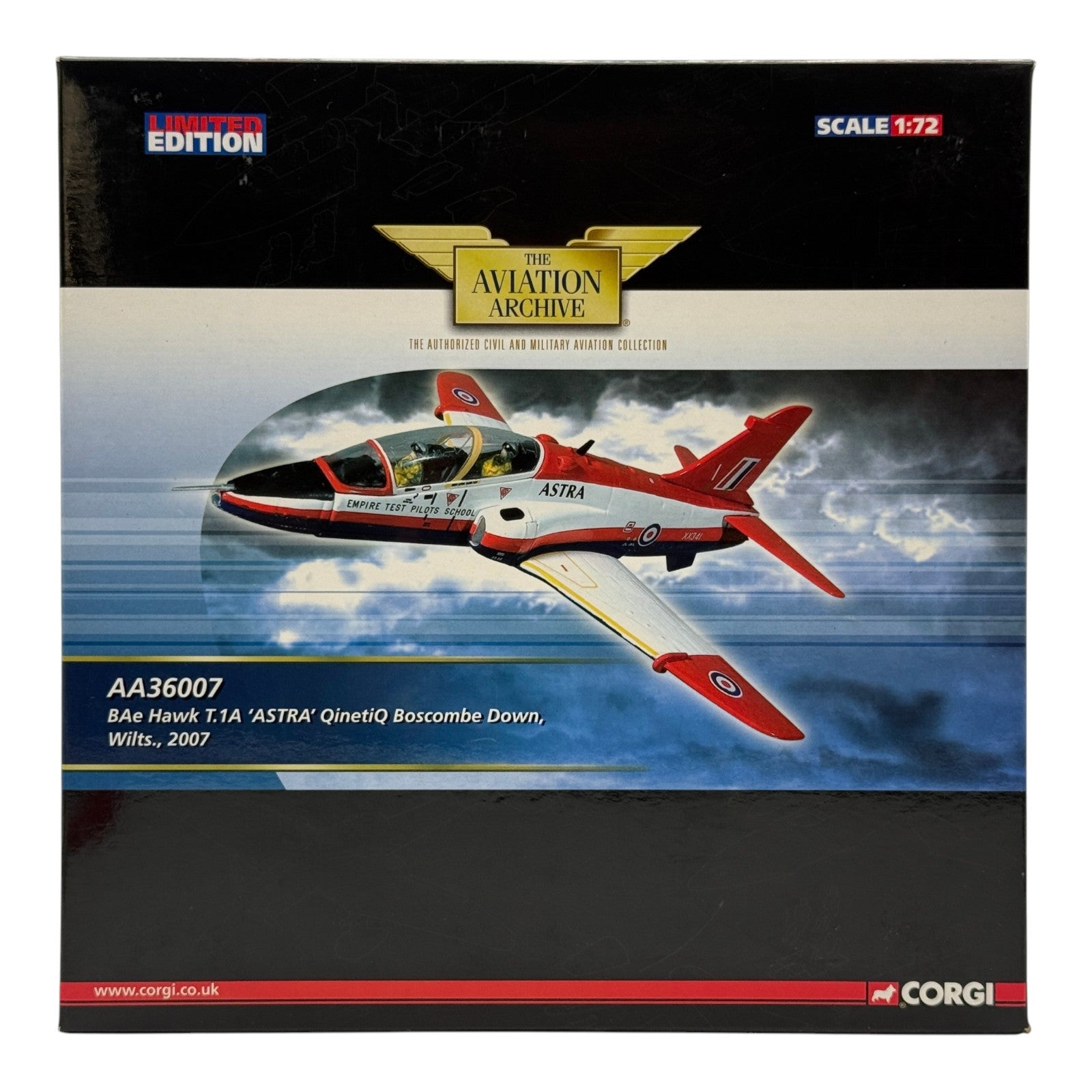 Corgi AA36007 1:72 BAe Hawk T.Mk 1A ASTRA XX341 ETPS QinetiQ MOD Boscombe Down 2007