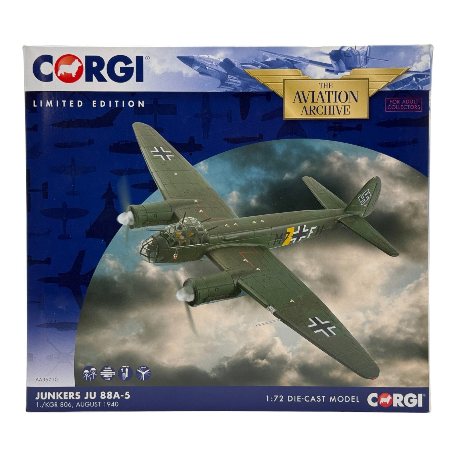Corgi AA36710 1:72 Junkers Ju 88A-5 1./KGr 806 August 1940