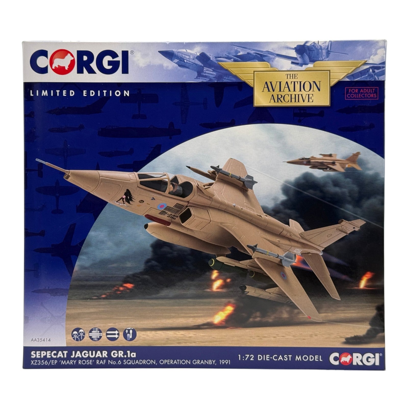 Corgi AA35414 1:72 SEPECAT Jaguar GR.1A XZ356 Mary Rose 1991