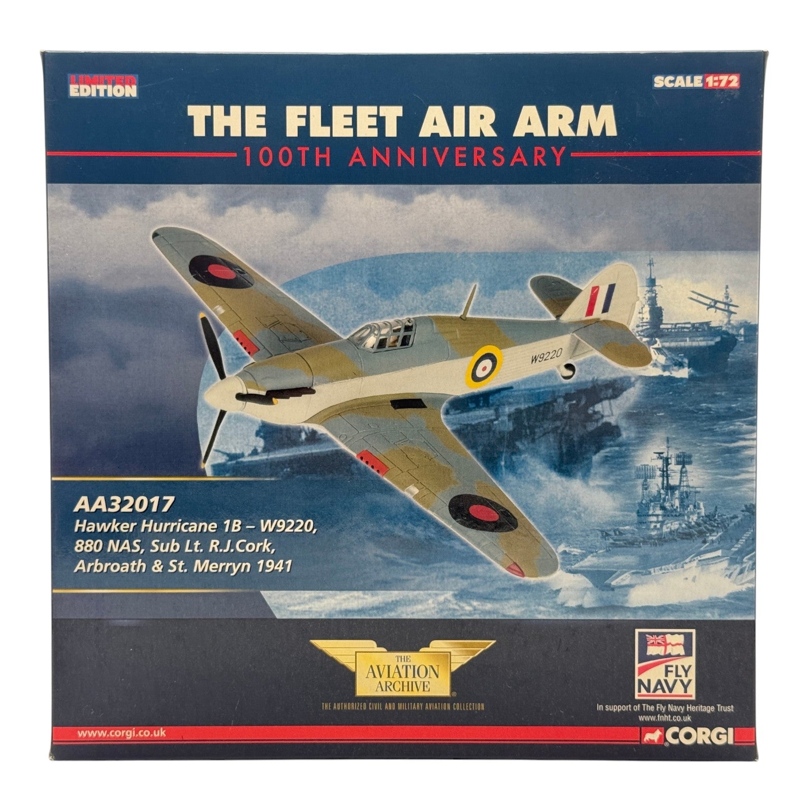 Corgi AA32017 1:72 Sea Hurricane Mk.IB W9220 Dickie Cork 880 NAS 1941