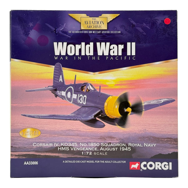 Corgi AA33006 1:72 Vought Corsair IV KD345 1850 NAS HMS Vengeance 1945