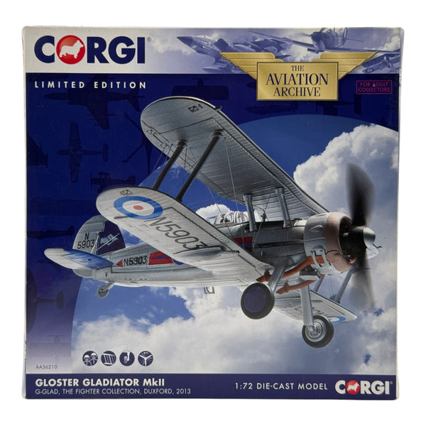 Corgi AA36210 1:72 Gloster Gladiator Mk II G-GLAD The Fighter Collection Duxford 2013