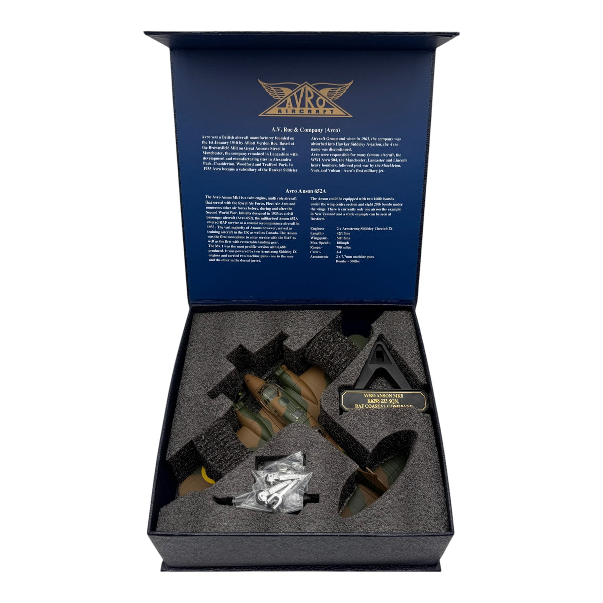 Oxford 72AA004 1:72 Avro Anson Mk I K6298 233 Sqn RAF Coastal Command 1937