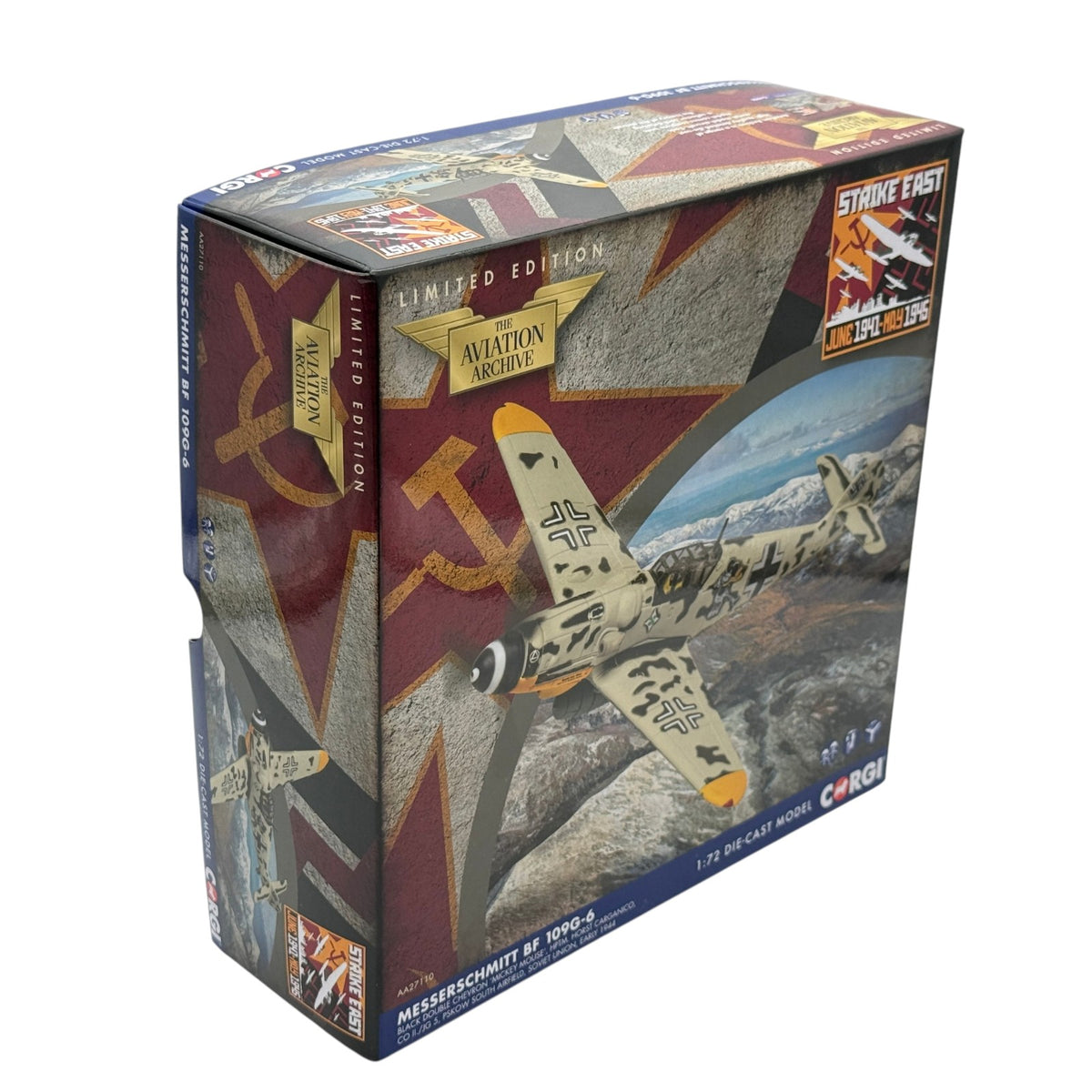 Corgi AA27110 1:72 Messerschmitt Bf 109G-6 Black Double Chevron Carganico 1944