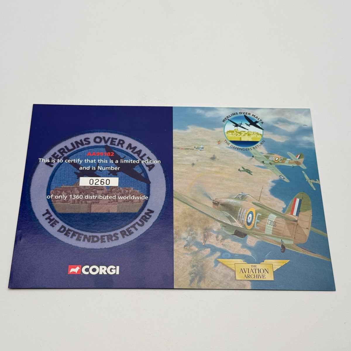 Corgi AA99182 1:72 Merlins Over Malta Spitfire Mk.Vb and Hurricane Mk.XIIa Set