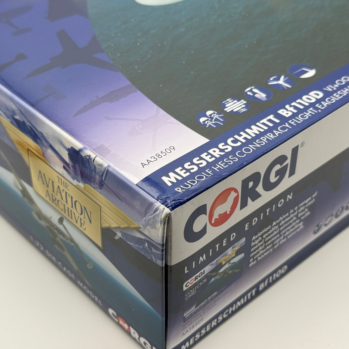 Corgi AA38509 1:72 Messerschmitt Bf110D VJ+OQ Rudolf Hess Scotland 10 May 1941