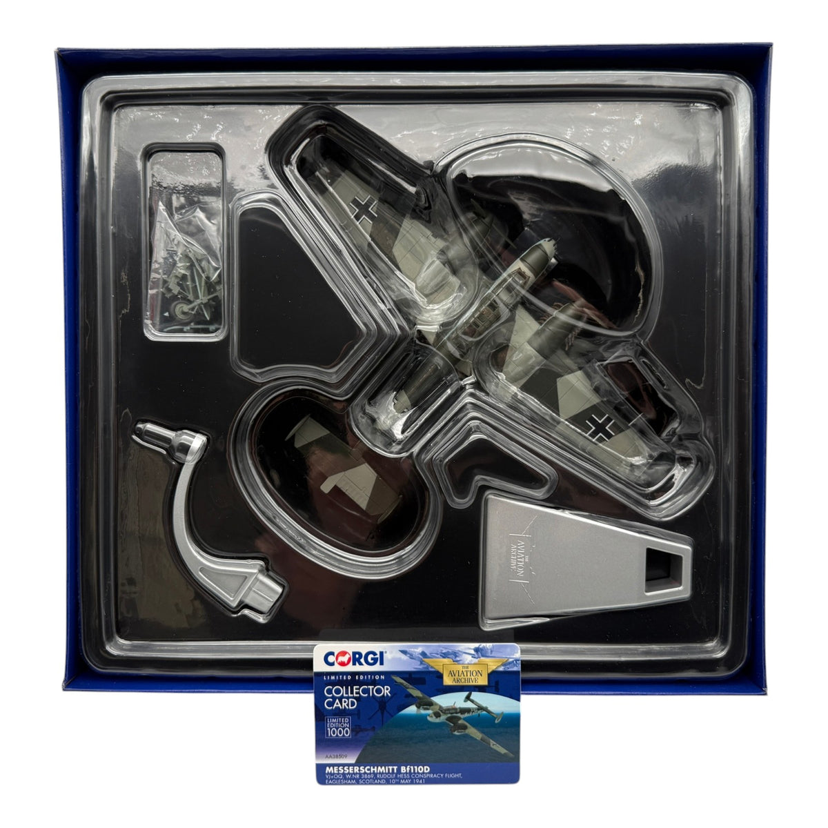 Corgi AA38509 1:72 Messerschmitt Bf110D VJ+OQ Rudolf Hess Scotland 10 May 1941