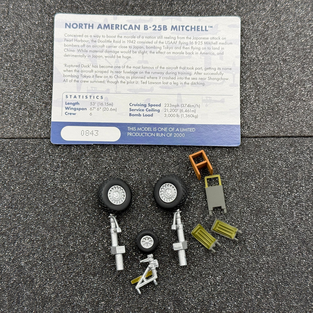 Corgi AA35312 1:72 B-25B Mitchell Ruptured Duck Doolittle Raid USS Hornet 1942