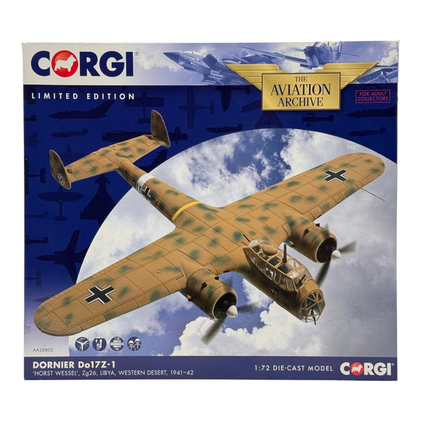 Corgi AA38805 1:72 Dornier Do17Z-1 3U+FU ZG26 Horst Wessel Libya 1941-42 WWII