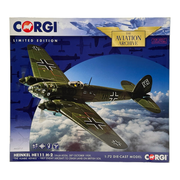 Corgi AA33717 1:72 Heinkel He 111H-2 1H+JA KG26 Humbie East Lothian 1939