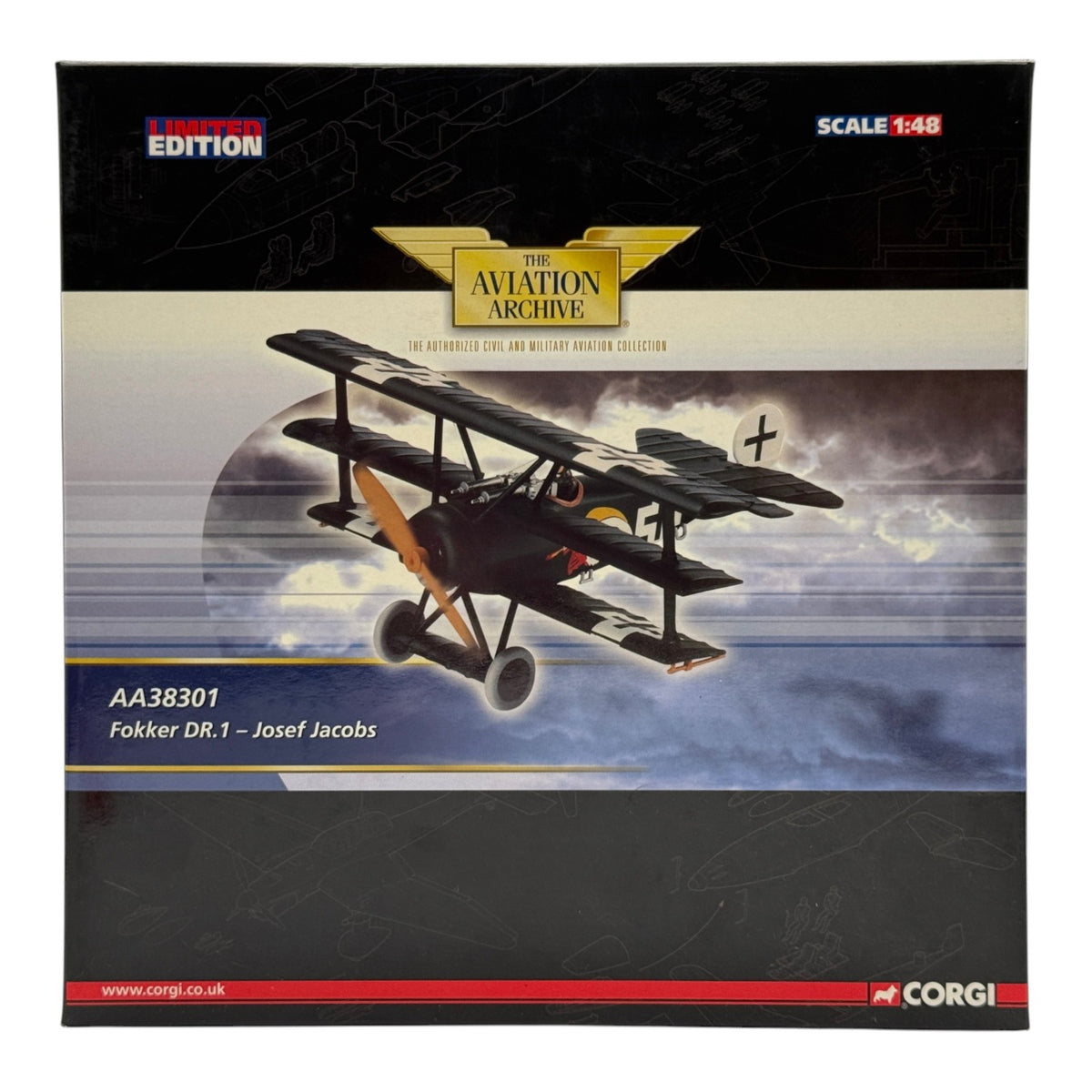 Corgi AA38301 1:48 German Fokker Dr.I Josef Jacobs Jasta 7 Western Front 1918