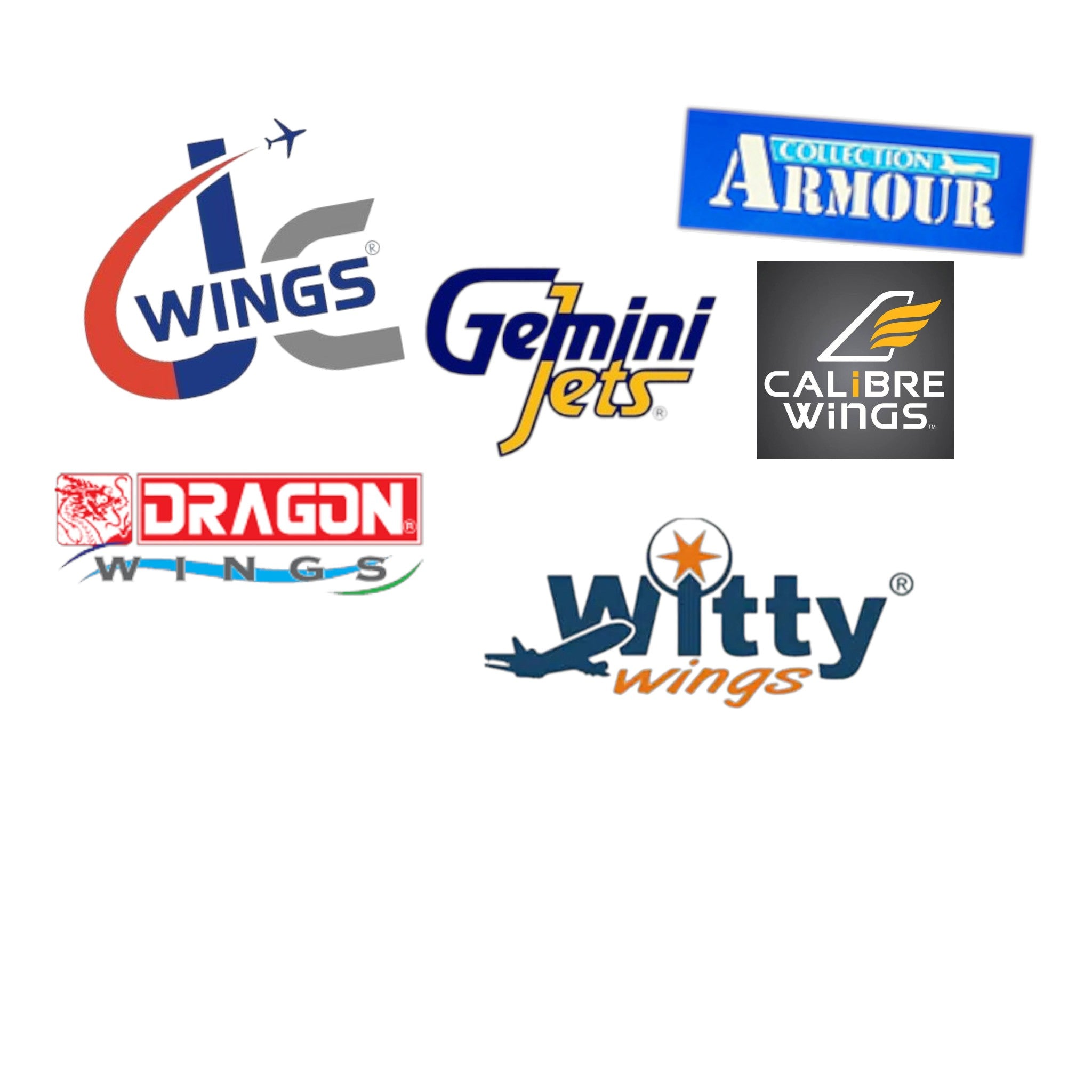 Collection of Multiple Diecast Aircraft Brands