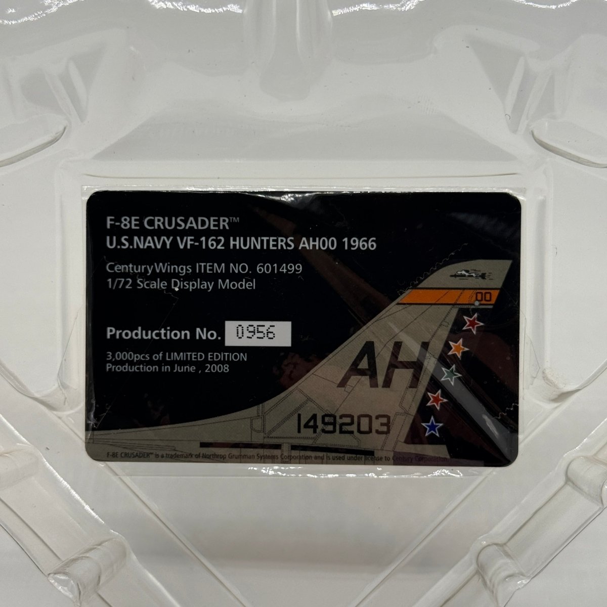 Century Wings 601499 1:72 Vought F - 8E Crusader VF - 162 USS Oriskany 1966 - Century Wings