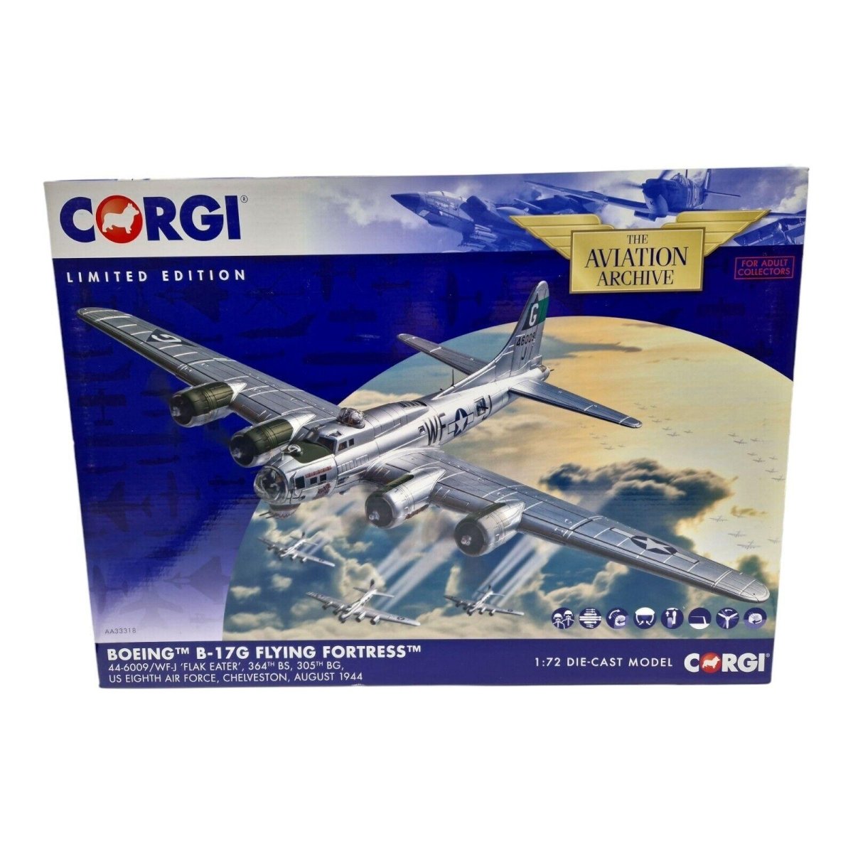 Corgi Aviation Archive 1:72 Boeing B - 17G Flying Fortress Flak Eater Limited Edition AA33318 - Corgi