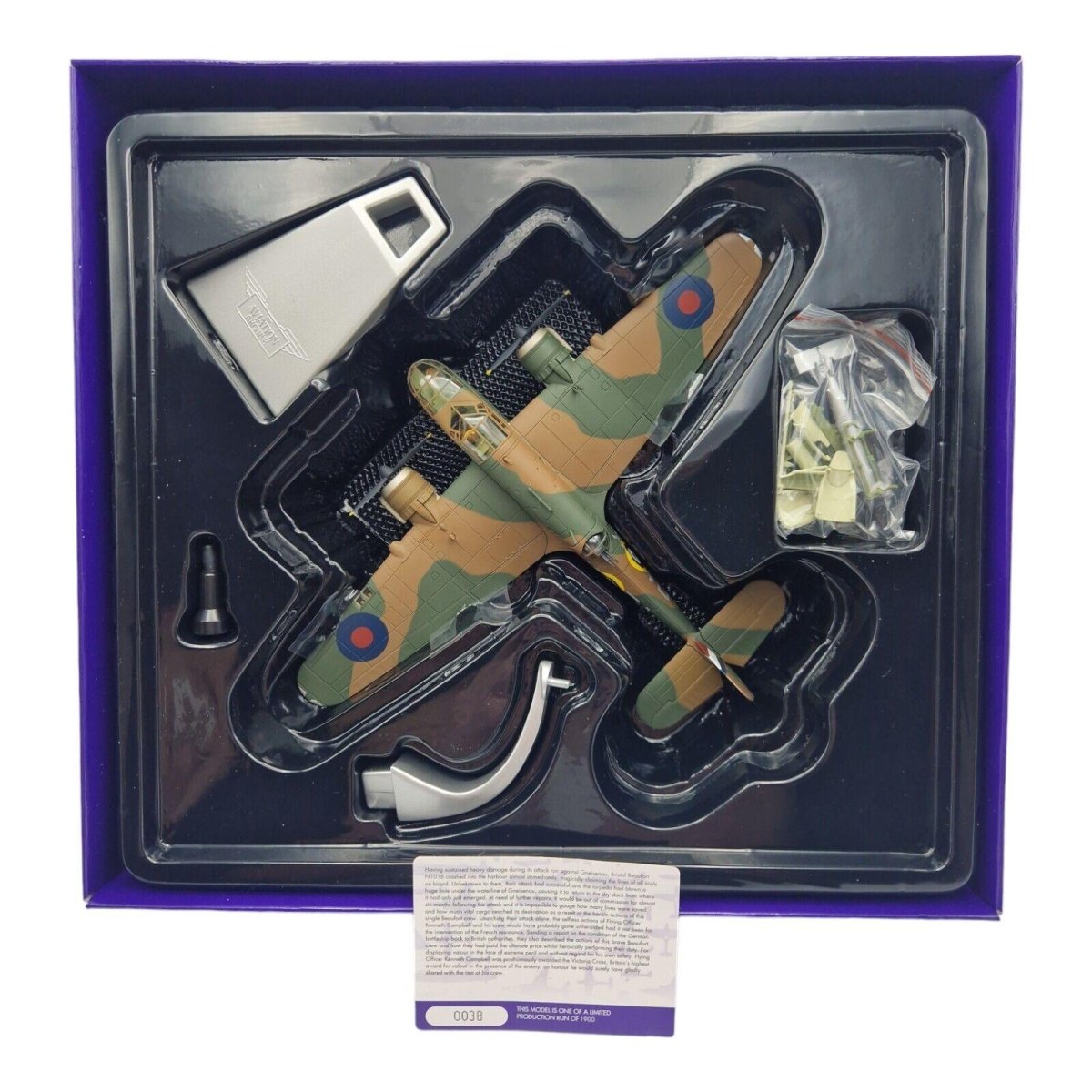 Corgi Aviation Archive 1:72 Bristol Beaufort Mk.I N1016 OV - X F/O K Campbell No 22 Sqn Raf 1941 AA28901 - Corgi