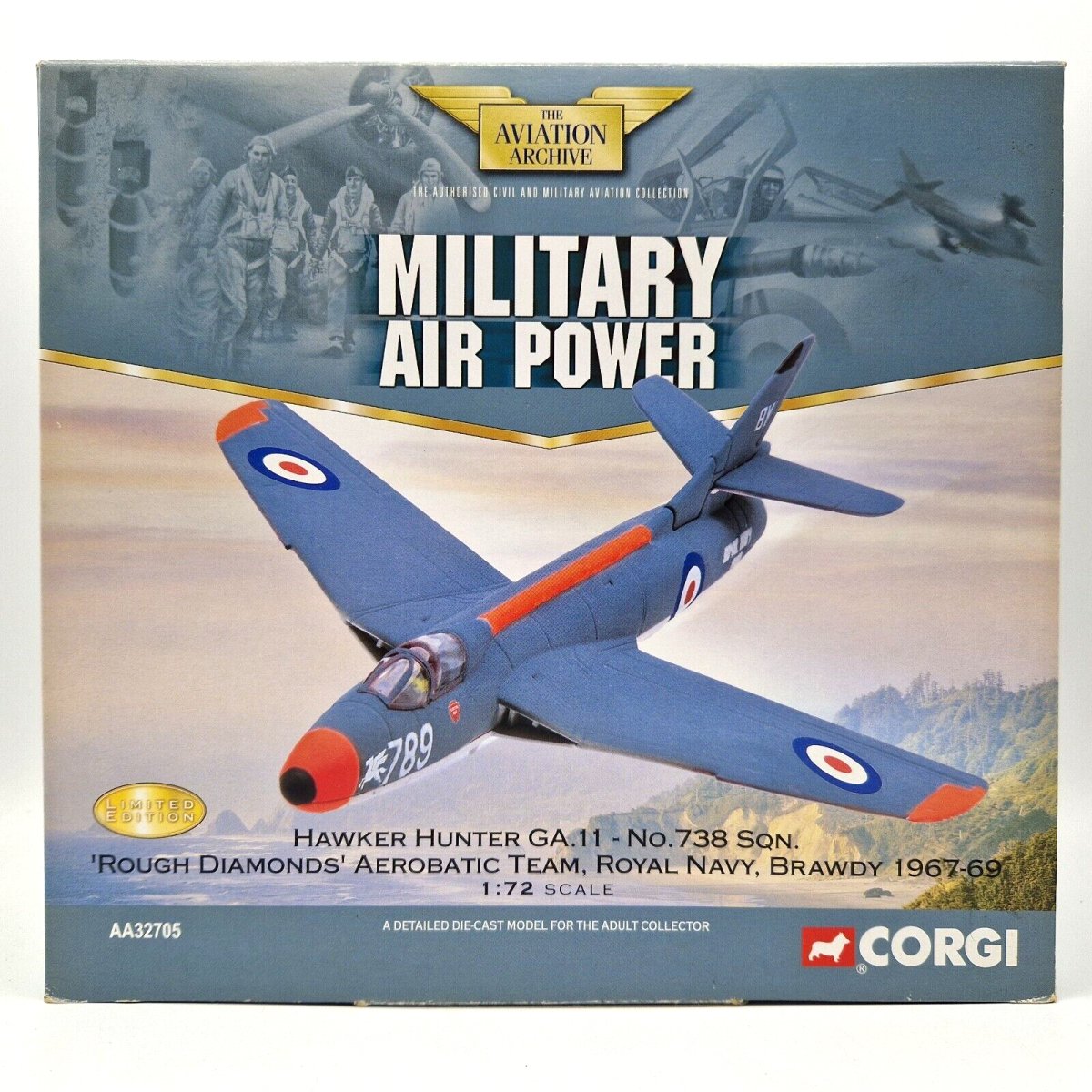 Corgi Aviation Archive 1:72 Hawker Hunter GA.11 No 738 Sqn 'Rough Diamonds' AA32705 - Corgi