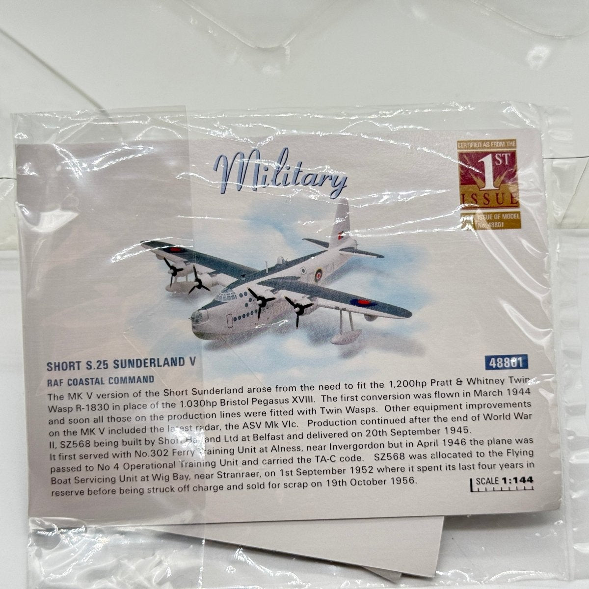 Corgi 48801 1:144 Short S.25 Sunderland V RAF Coastal Command First Issue - Corgi