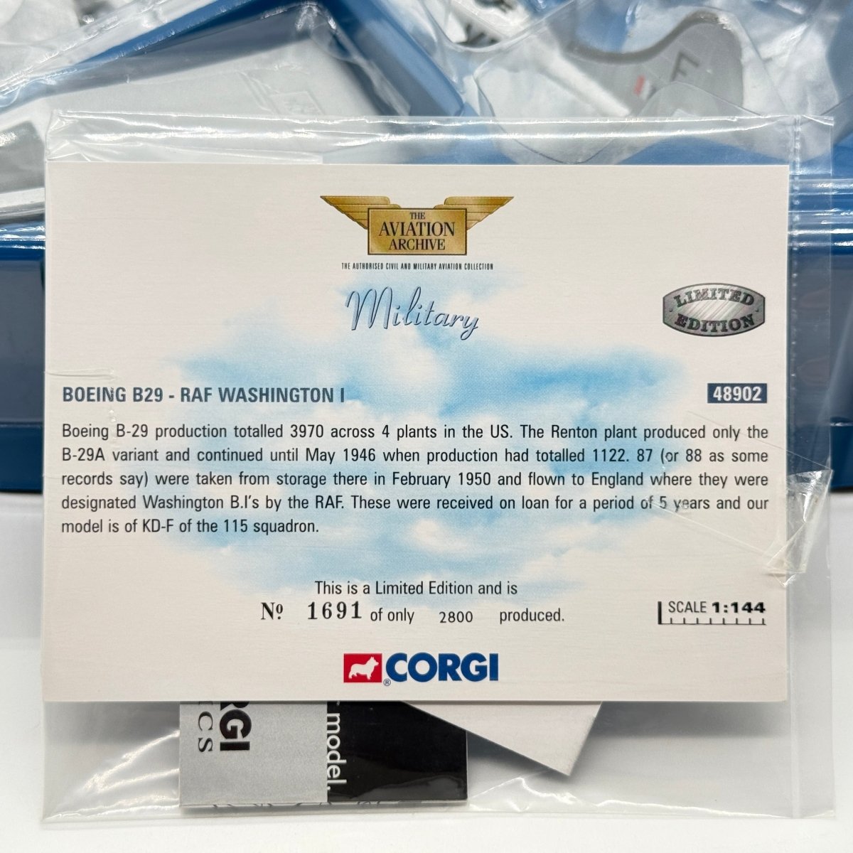 Corgi 48902 1:144 Boeing Washington B.1 RAF No.115 Sqn WF448 KD-F RAF Marham - Corgi