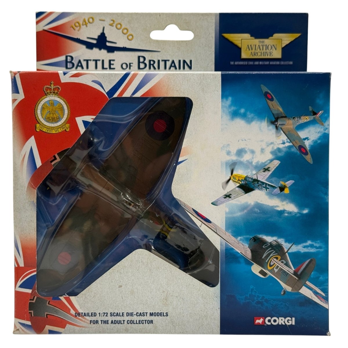 Corgi 49001 1:72 Supermarine Spitfire Mk I RAF No.74 Sqn K9953 ZP-A Adolf Sailor Malan Hornchurch Battle of Britain 1940 - Corgi