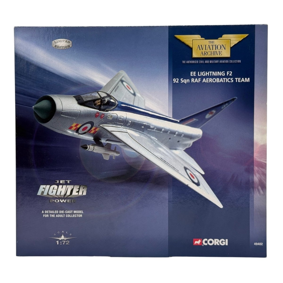 Corgi 49402 1:72 English Electric Lightning F.2 XN768 S RAF No.92 Sqn Aerobatic Display Team Farnborough 1964 - Corgi