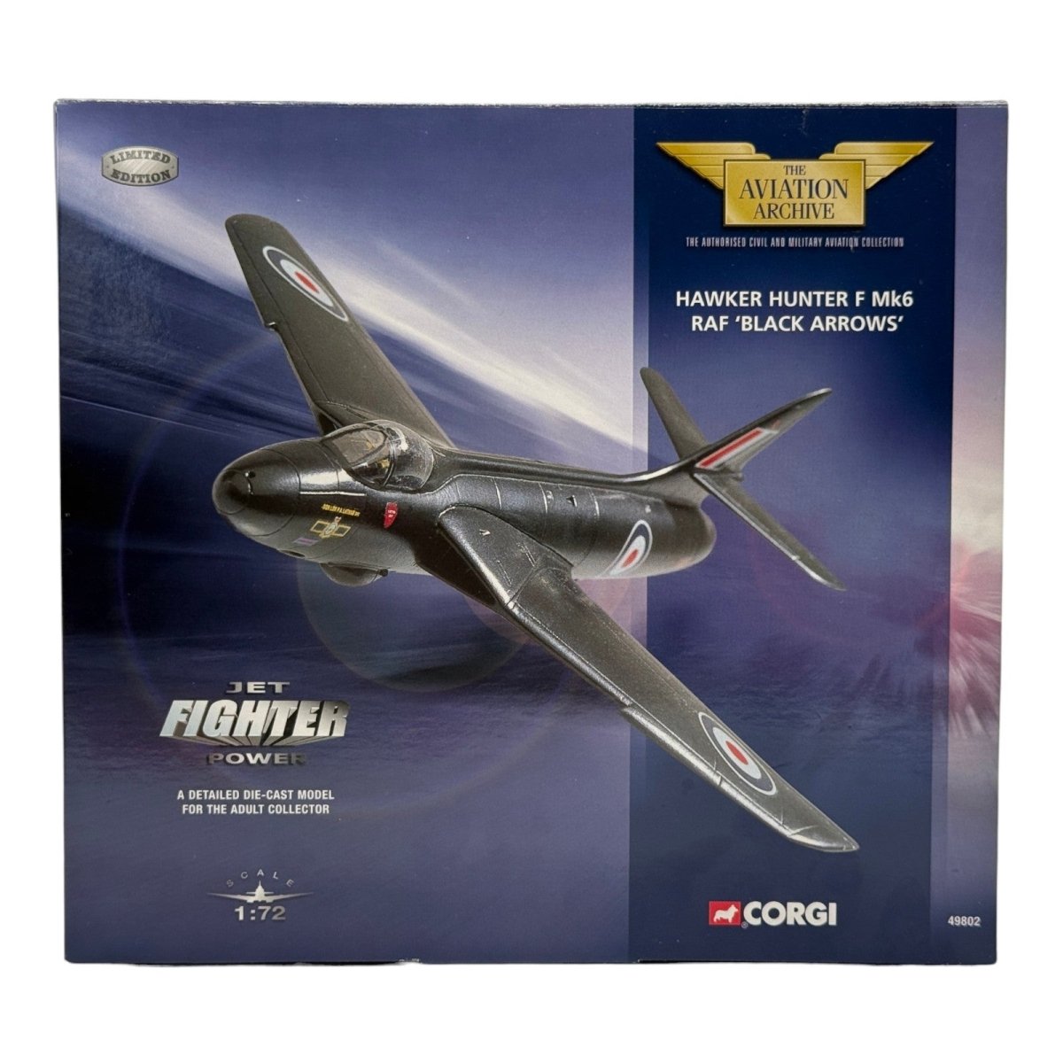 Corgi 49802 1:72 Hawker Hunter F.Mk 6 XF506 RAF No.111 Sqn Black Arrows *ISSUES* - Corgi