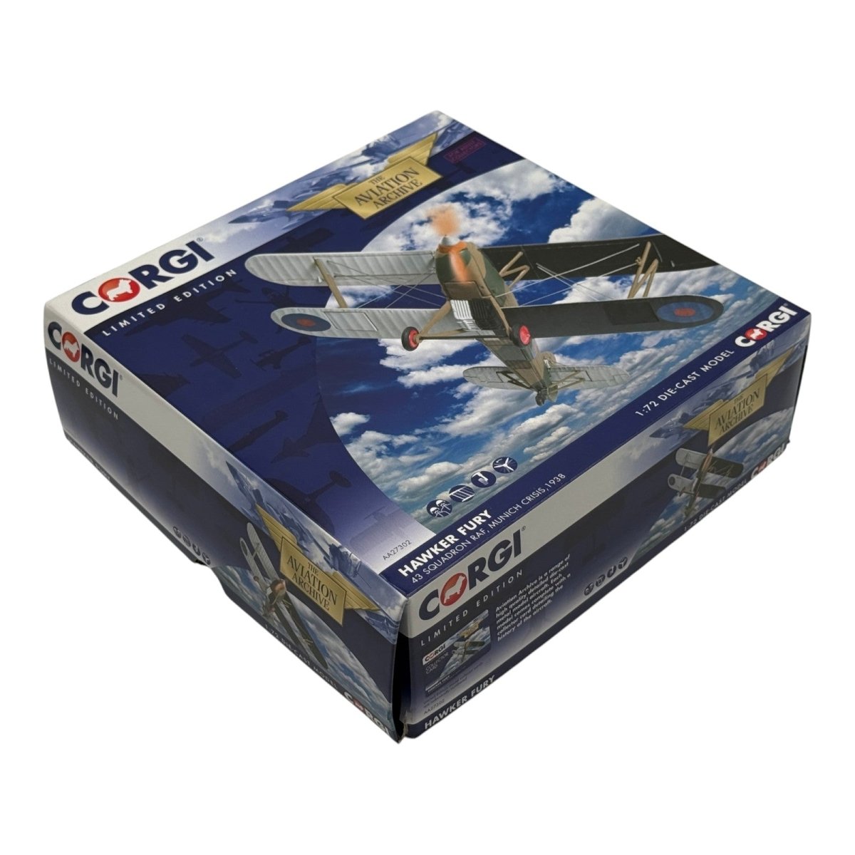 Corgi AA27302 1:72 Hawker Fury Mk I RAF No.43 Sqn Munich Crisis 1938 - Corgi