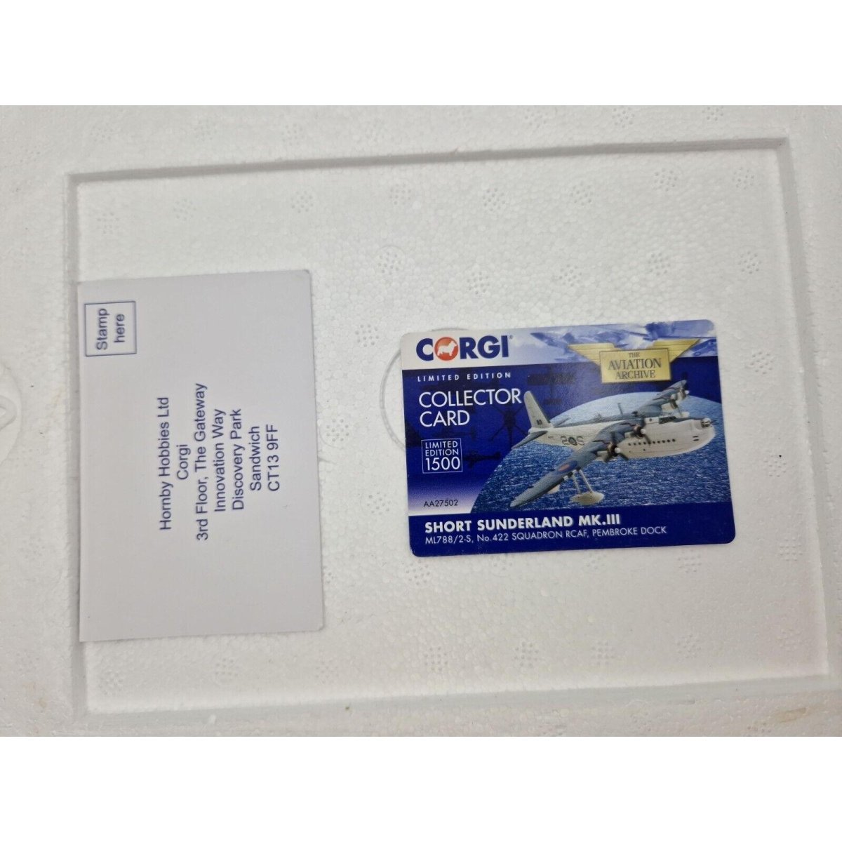 Corgi Aviation Archive 1:72 Short Sunderland Mk.III Ml788/2 - s No.422 Squadron RCAF AA27502 - Corgi