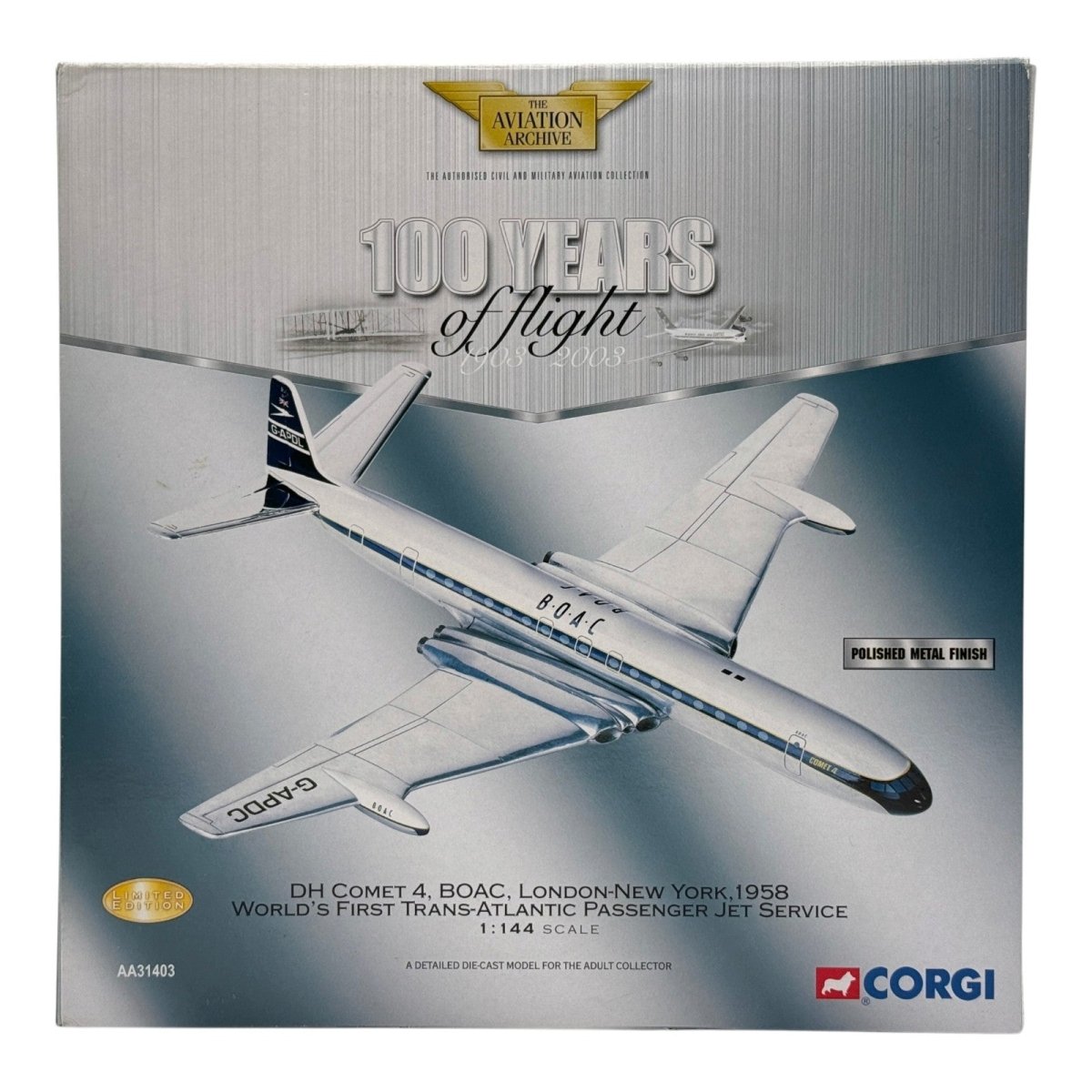 Corgi AA31403 1:144 de Havilland Comet 4 BOAC G-APDC London New York 1958 - Corgi