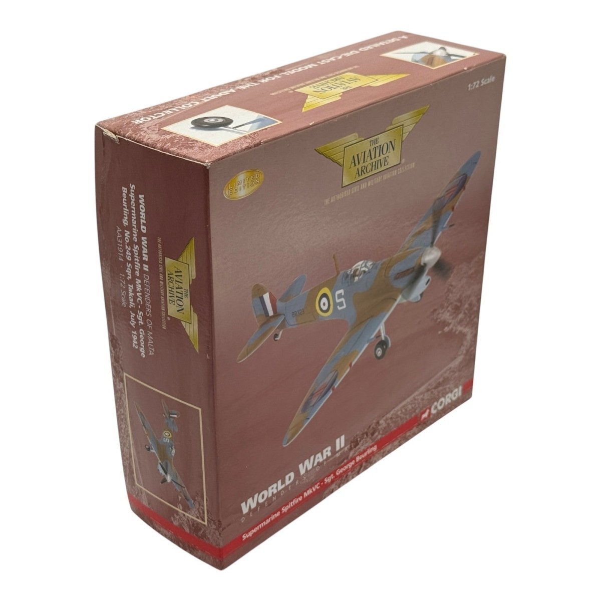 Corgi AA31914 1:72 Supermarine Spitfire Mk V RAF No.249 Sqn BR323 George Beurling Takali Malta 1942 - Corgi