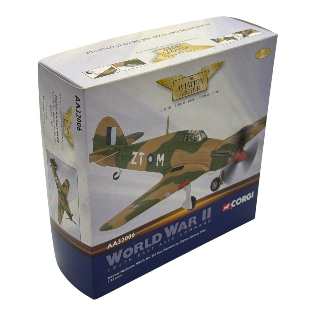 Corgi AA32006 1:72 Hawker Hurricane Mk II RAF No.258 Sqn BD701 Ceylon Sri Lanka 1943 - Corgi