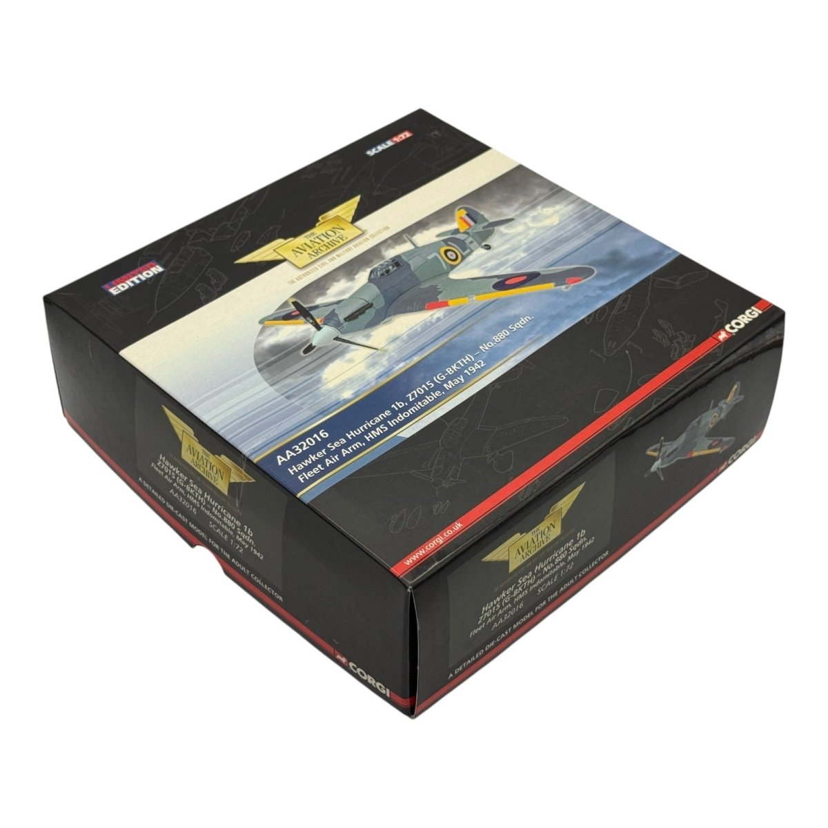 Corgi AA32016 1:72 Hawker Sea Hurricane Mk Ib Z7015 880 NAS HMS Indomitable 1942 - Corgi