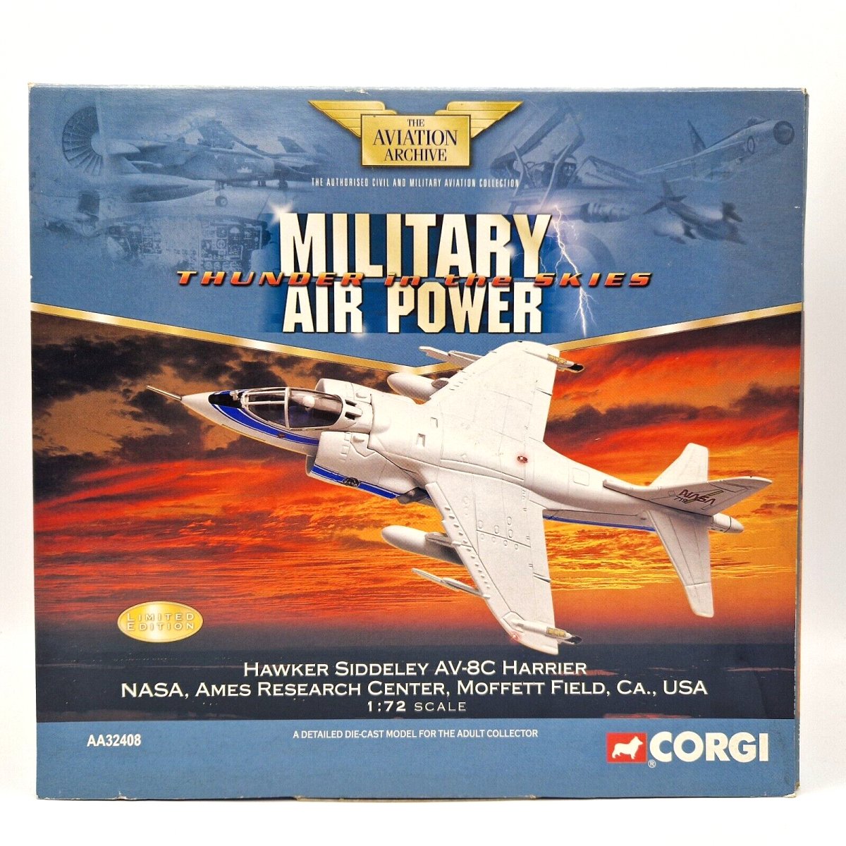 Corgi Aviation Archive 1:72 Hawker Siddeley AV - 8C Harrier, NASA Ames Research Centre, USA AA32408 - Corgi