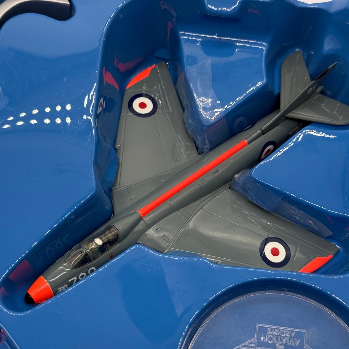 Corgi AA32705 1:72 Hawker Hunter GA.Mk 11 RNFAA No.738 NAS Rough Diamonds XE680 RAF Brawdy Wales - Corgi