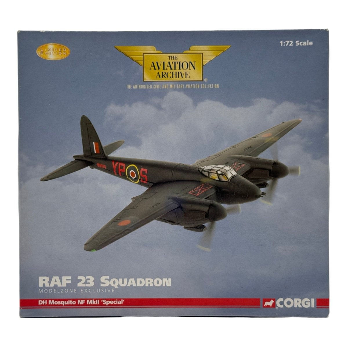 Corgi AA32812 1:72 de Havilland Mosquito NF Mk II Special DD670 YP-S 23 Sqn RAF Ford 1942 - Corgi