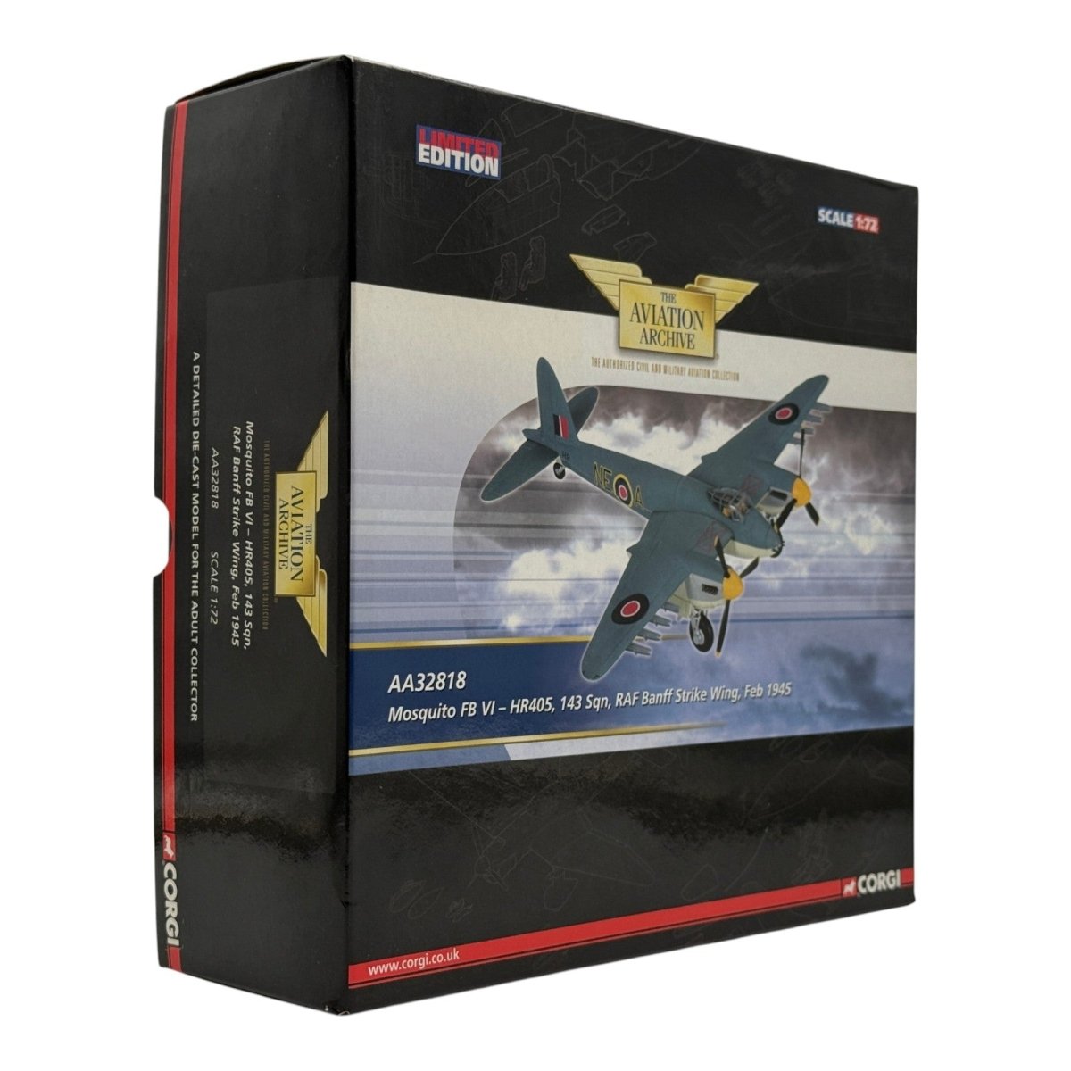 Corgi AA32818 1:72 de Havilland Mosquito FB.Mk VI RAF No.143 Sqn Banff 1945 - Corgi