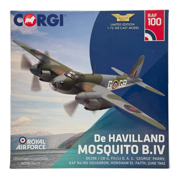 Corgi AA32820 1:72 de Havilland Mosquito B.Mk IV RAF No.105 Sqn DK296 George Parry - Corgi