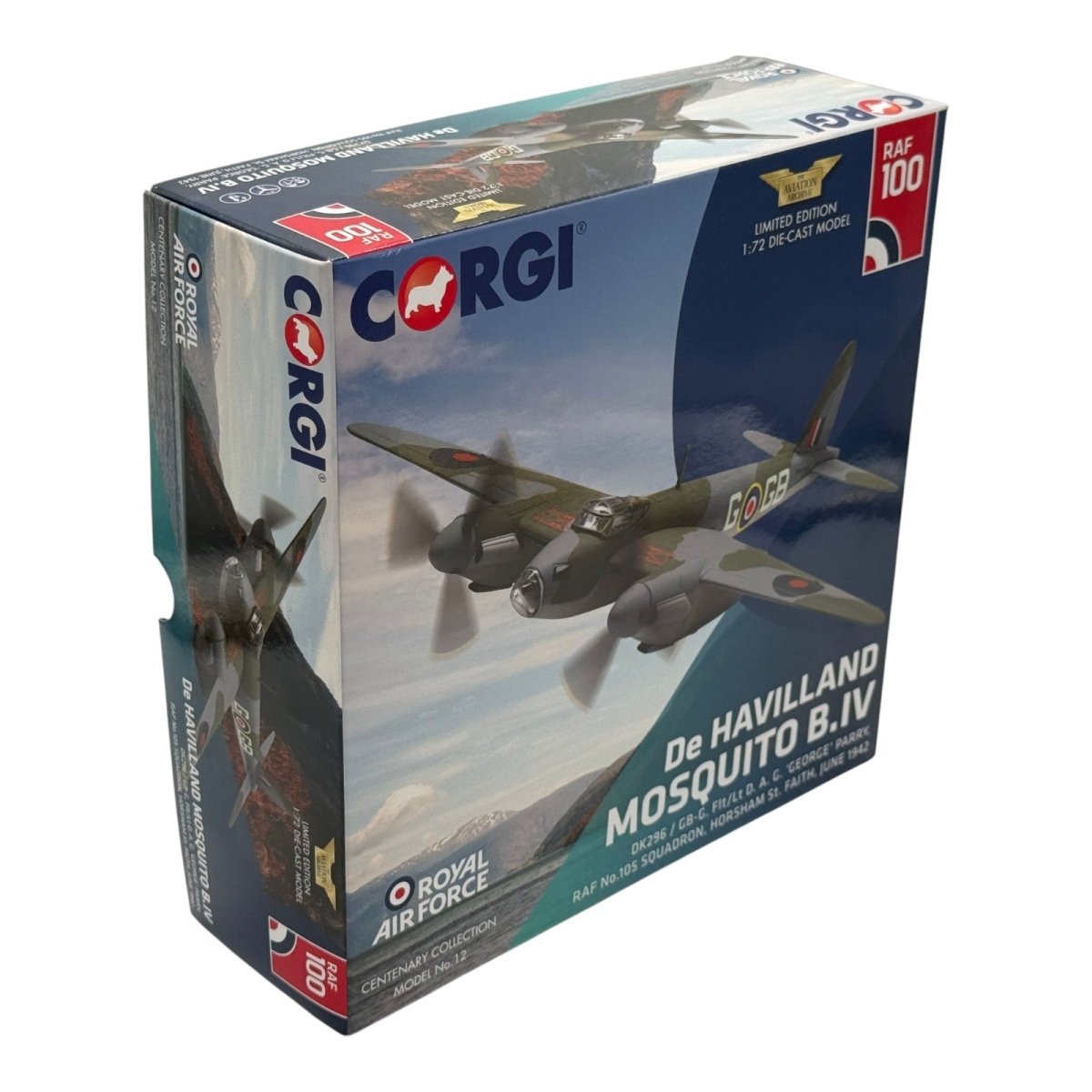 Corgi AA32820 1:72 de Havilland Mosquito B.Mk IV RAF No.105 Sqn DK296 George Parry - Corgi