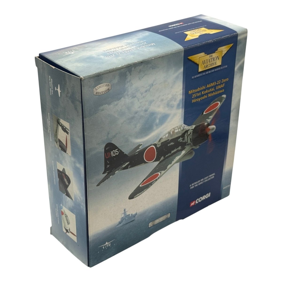 Corgi AA33102 1:72 Mitsubishi A6M3 Zero-Sen IJNAS 251st Kokutai UI-105 Hiroyoshi Nishizawa - Corgi