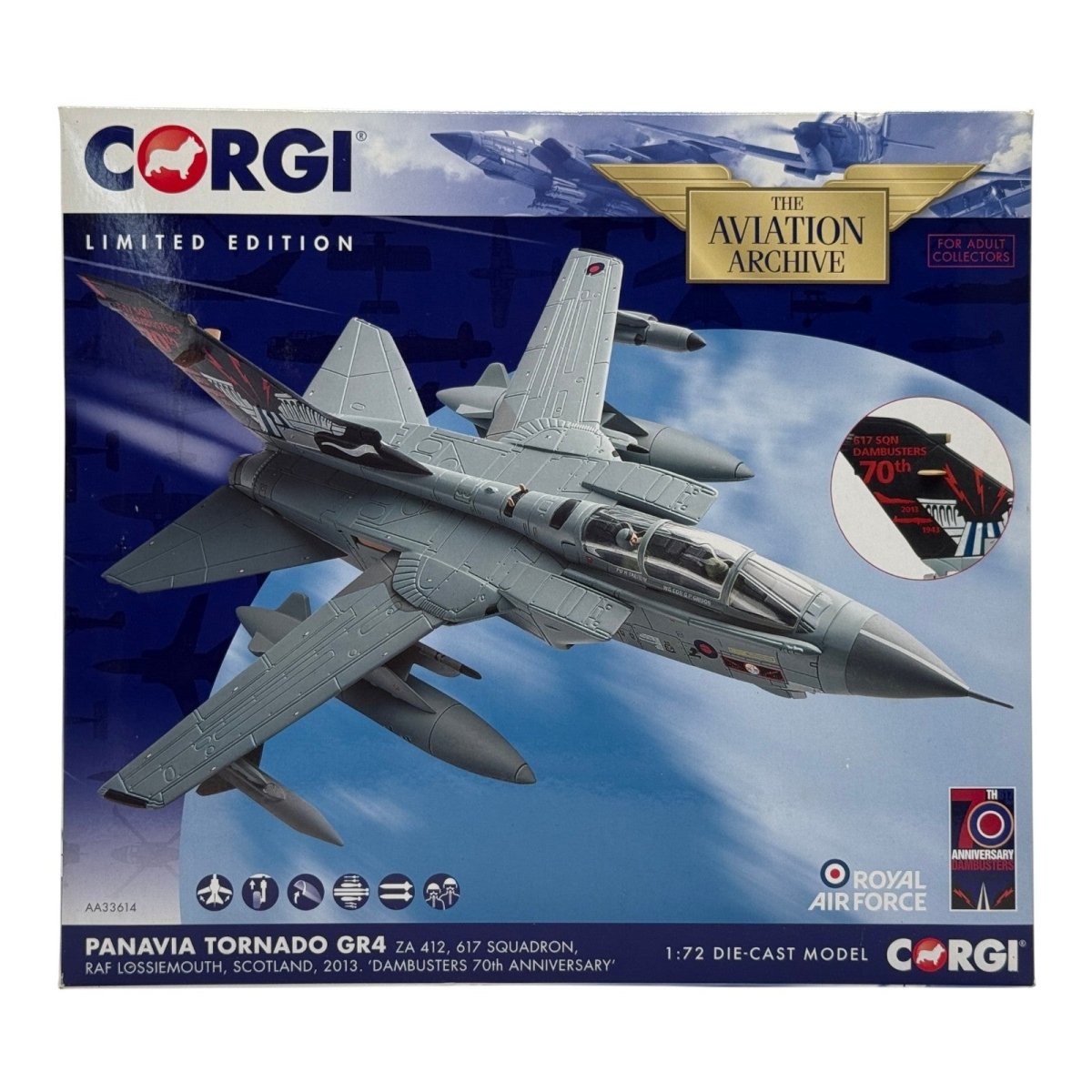 Corgi AA33614 1:72 Tornado GR.Mk 4 RAF No.617 Sqn Dambusters 2013 - Corgi