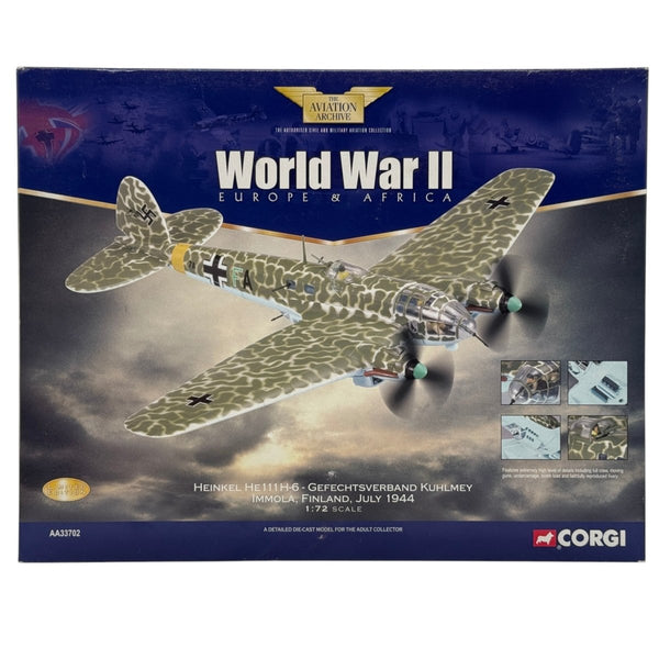 Corgi AA33702 1:72 Heinkel He 111H-6 Luftwaffe 7A+FA Gefechtsverband Kuhlmey Immola Finland July 1944 - Corgi