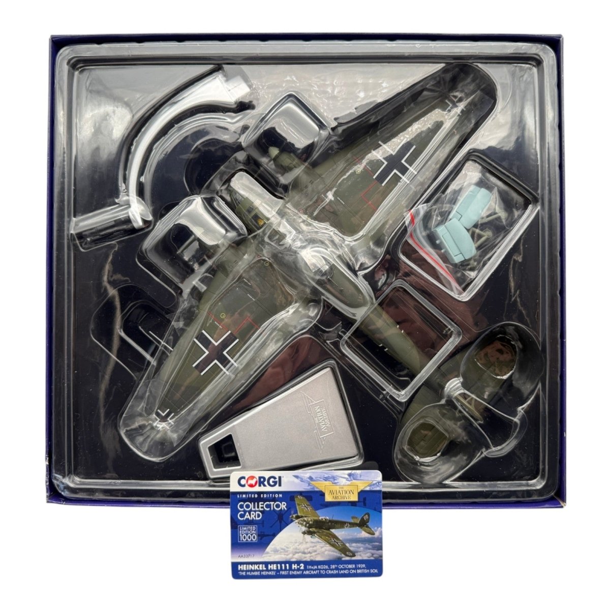 Corgi AA33717 1:72 Heinkel He 111H-2 1H+JA Stab KG26 Humbie Scotland 1939 - Corgi