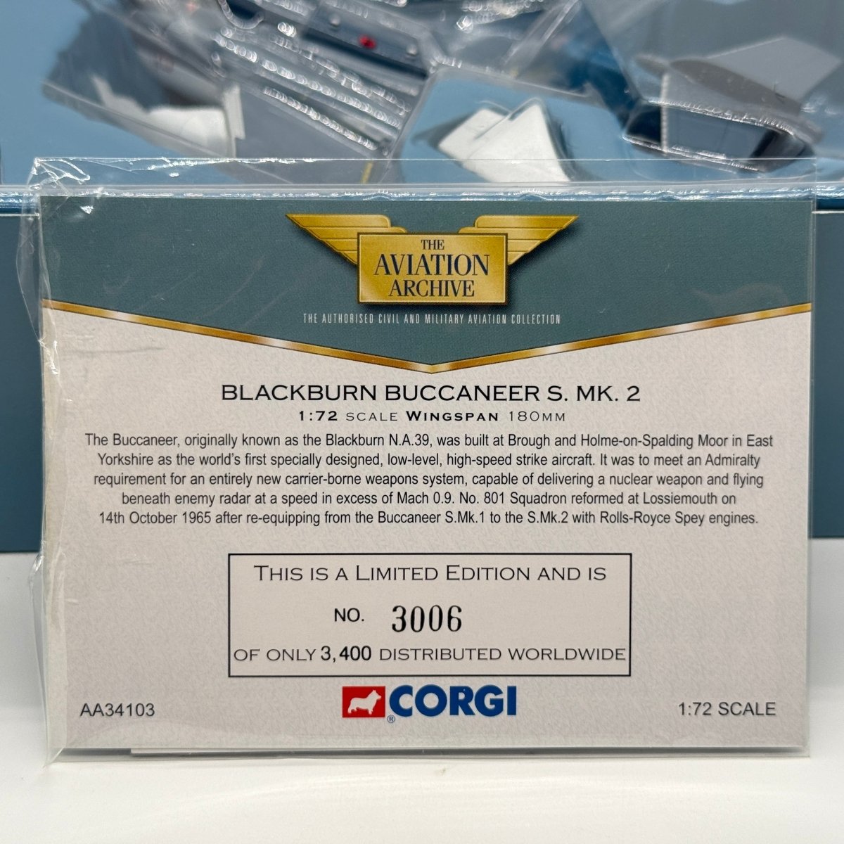 Corgi AA34103 1:72 Blackburn Buccaneer S.Mk 2 Royal Navy No.801 NAS XN981 HMS Victorious 1965 - Corgi
