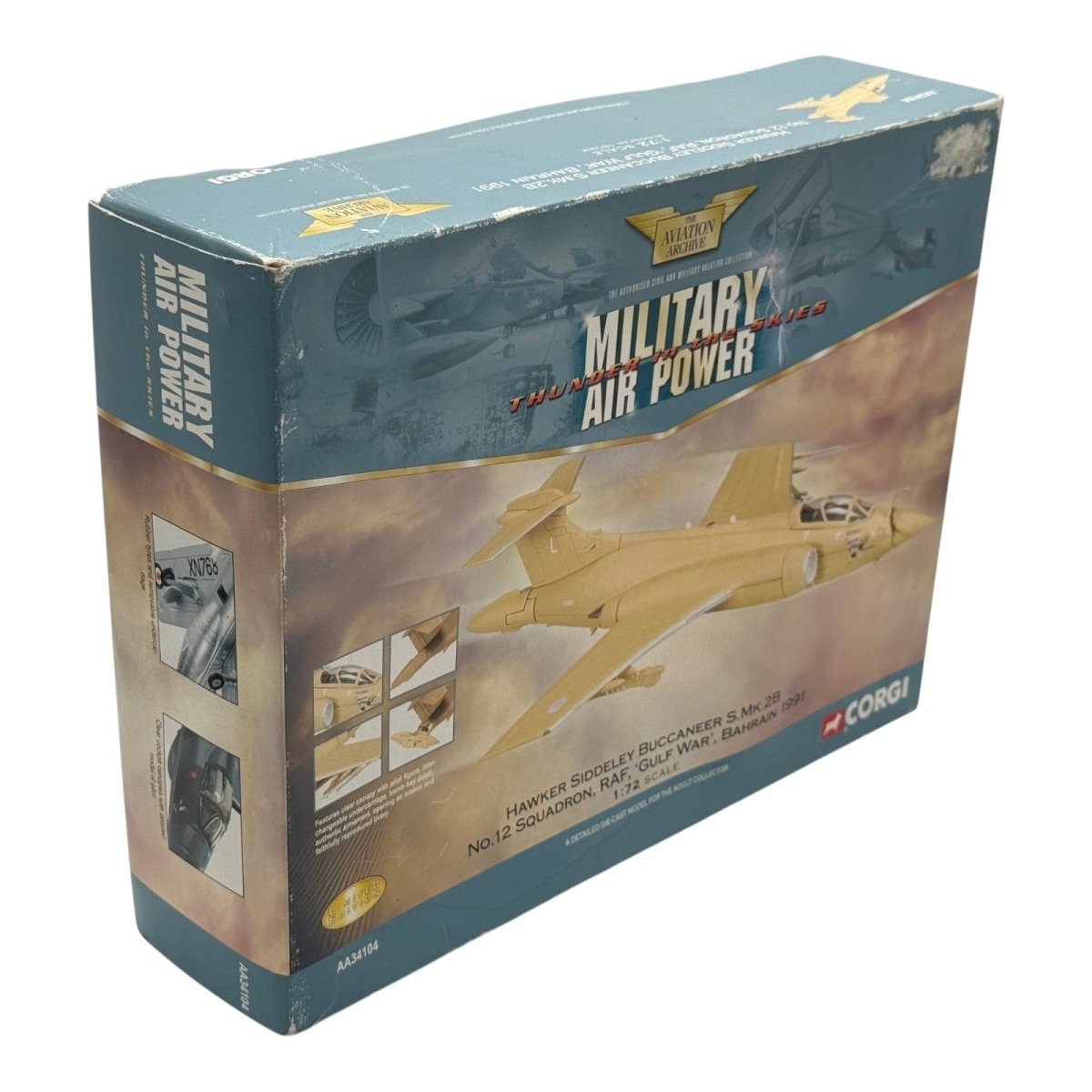Corgi AA34104 1:72 Blackburn Buccaneer S.Mk 2B RAF No.12 Sqn XX885 RAF Muharraq Gulf War 1991 - Corgi