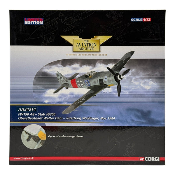 Corgi AA34314 1:72 Focke-Wulf Fw 190A-8 Blue 13 Walther Dahl JG 300 Jüterbog Germany November 1944 - Corgi