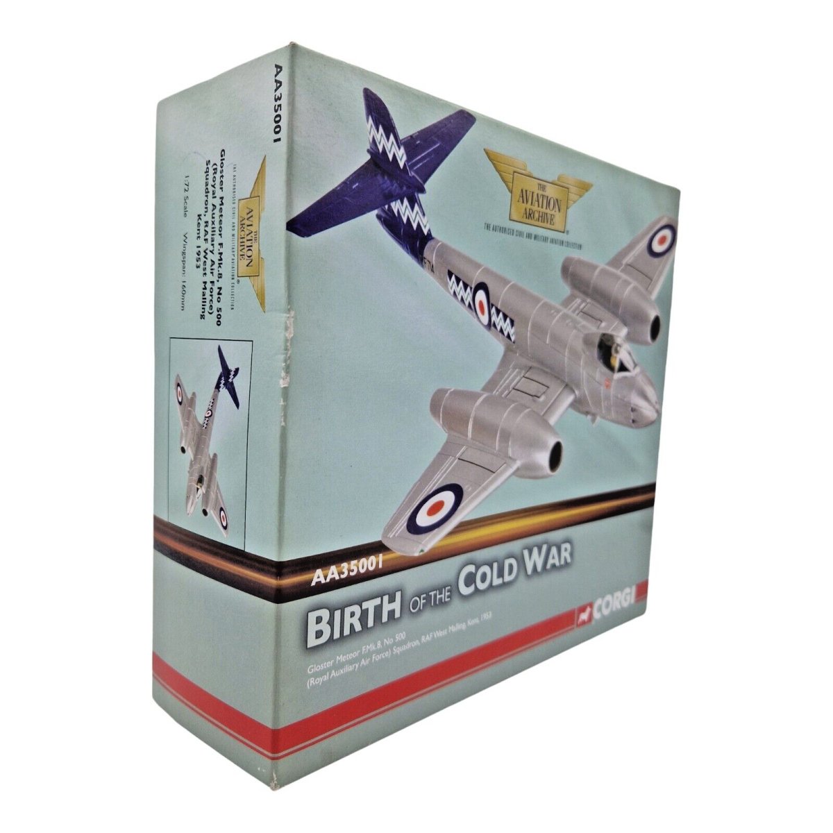 Corgi Aviation Archive 1:72 Gloster Meteor F.Mk.8 RAF No.500 Sqn, RAF West Malling AA35001 - Corgi
