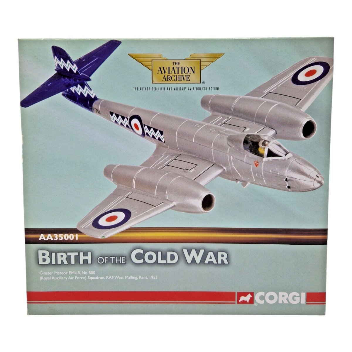 Corgi Aviation Archive 1:72 Gloster Meteor F.Mk.8 RAF No.500 Sqn, RAF West Malling AA35001 - Corgi